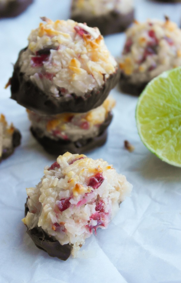 Cranberry Lime Coconut Macaroons